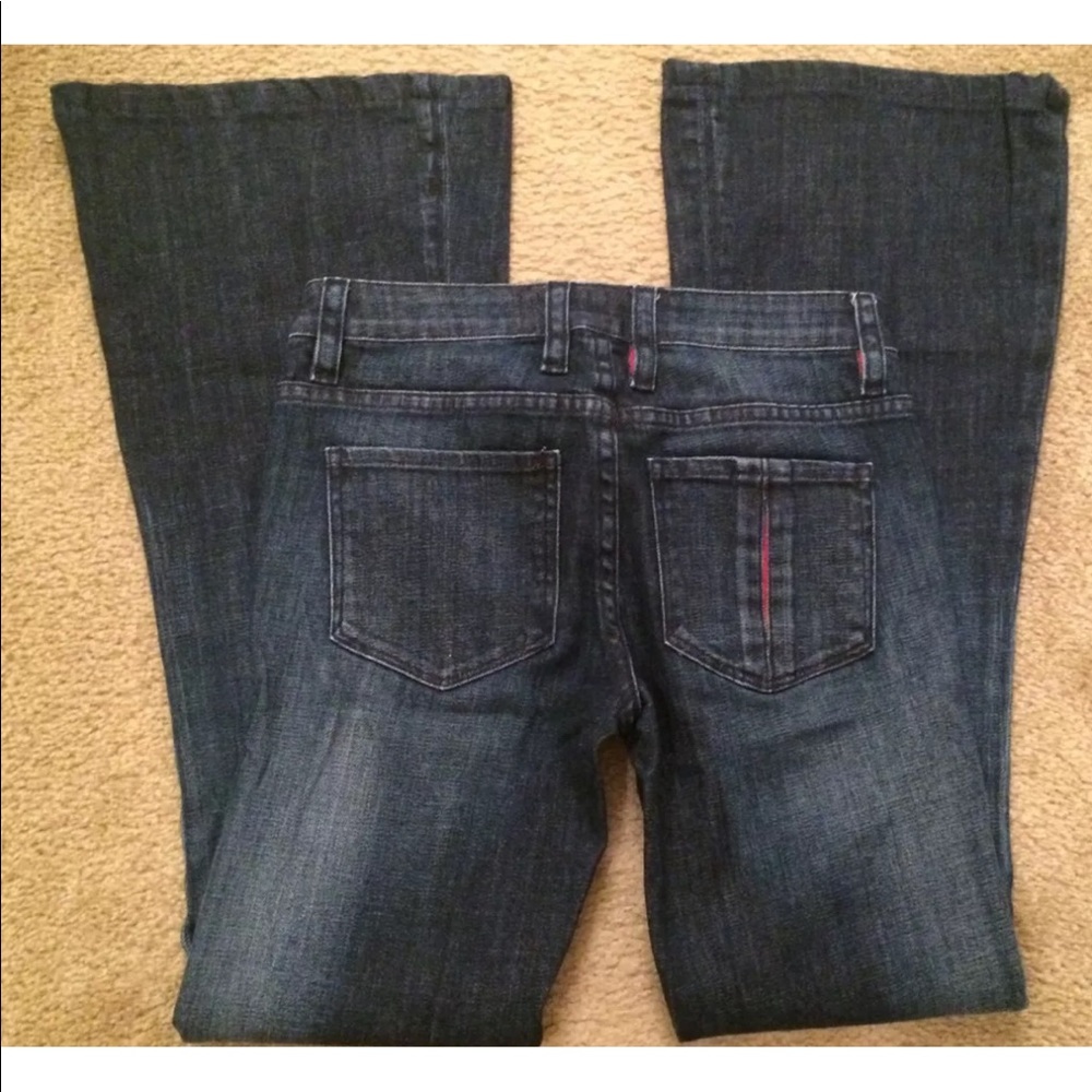 RADCLIFFE London Flare Leg Denim Jeans Dark Wash